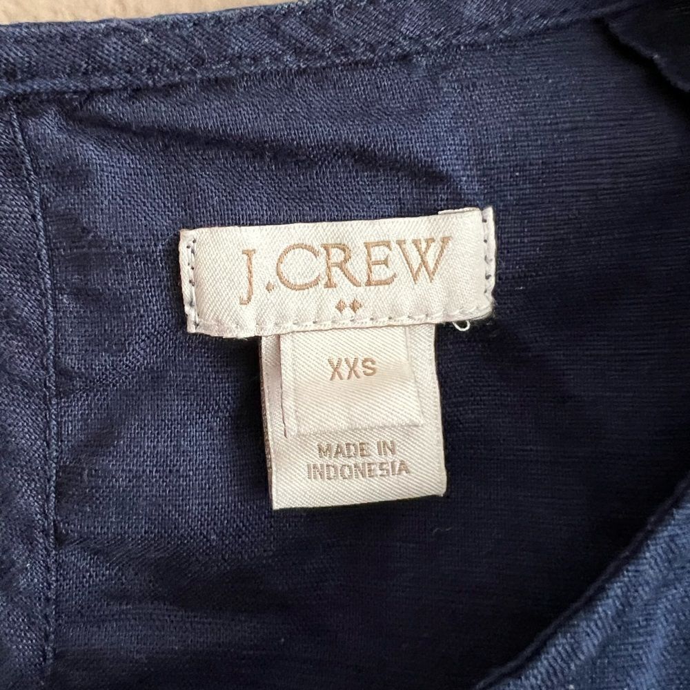 J. Crew Linen Blend Embroidered Shift Dress - Picture 3 of 7